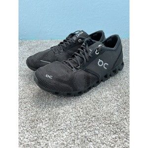 ON Cloud Swiss Engineering Cloud X Black Running Shoes Sneakers Mens Size 9
